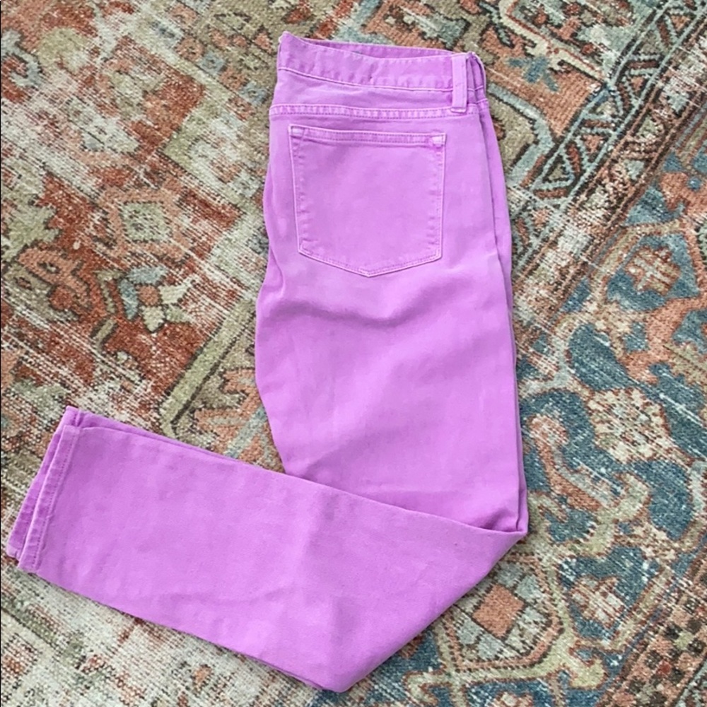 J. Crew Toothpick Ankle Jean in Lavender
